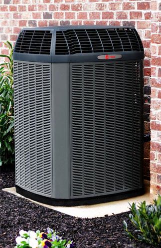 Trane HVAC system outside.